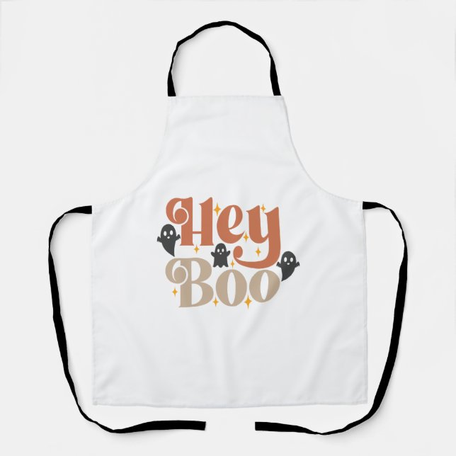 Delantal Hey Boo Boho Halloween Hey Boo Ghost (Anverso)