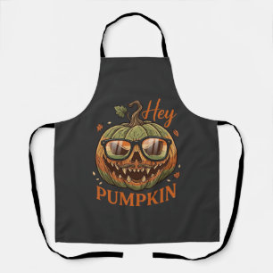 Delantal Hey Calabaza Gafas de Jack Lantern de Halloween Bi