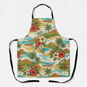 Delantal Hibiscus Island Hawaiian Scenic - Brillos