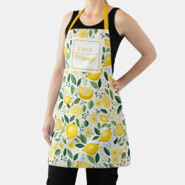 Delantal Hígado de agua personalizada Lemon Chef Mujeres