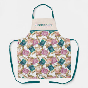 Delantal Hilos de coser coloridos Seamstress Tailor Smock