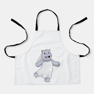 Delantal Hipo como novia con velo