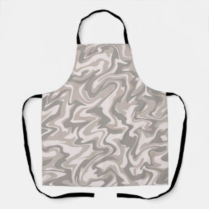 Delantal Hippie 70 Gray Marble Liquid Swirl Boho Patrón