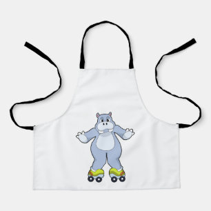Delantal Hippo con patines de patines