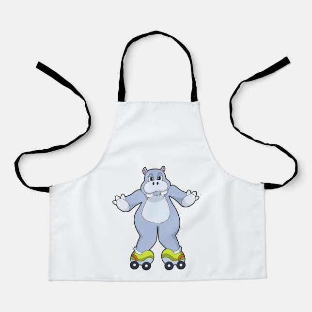 Delantal Hippo con patines de patines (Anverso)