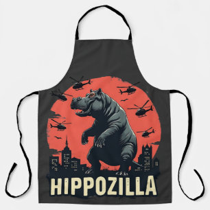 Delantal Hippozilla Spooky Moo Deng Hippo Halloween
