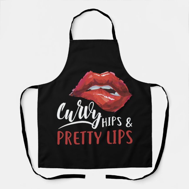 Delantal Hips Y Bonitos Curvas Chicas Que Dicen (Anverso)