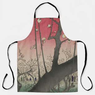 Delantal Hiroshige Finca de ciruelos Kameido: Japonés vinta