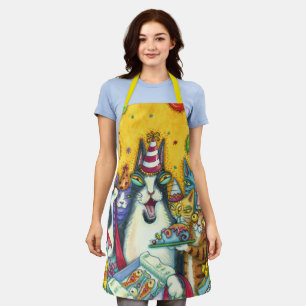 DELANTAL HISS N' FITZ GATOS, KITTENS, MICE, DIVERTIDO CUMPL