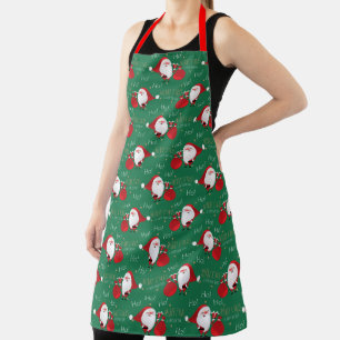 Delantal Ho Ho Ho, Feliz Navidad, Santa Claus y Bolsa de Re