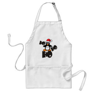 Delantal Ho Ho Ho - Penguin - Feliz Navidad + tu idea