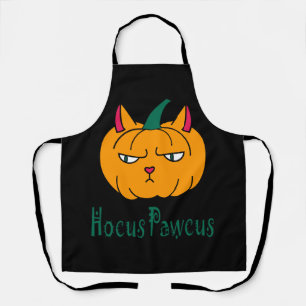 Delantal Hocus pawcus calabaza de Halloween gato jengibre m