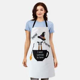 Delantal Hocus Pocus Necesito un café para centrar la atenc