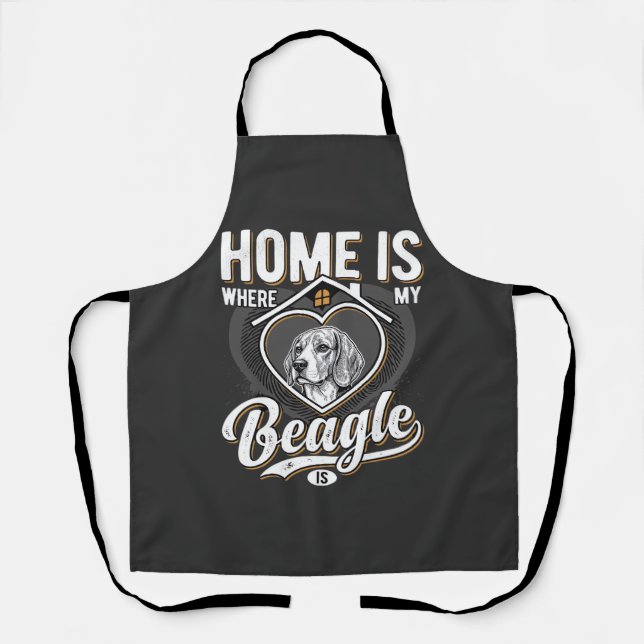 Delantal Hogar es donde está mi Beagle_1 (Anverso)