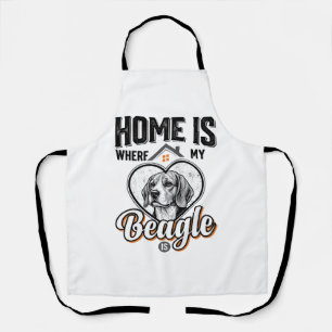 Delantal Hogar Es Donde Está Mi Beagle Diseño Vintage De Pe