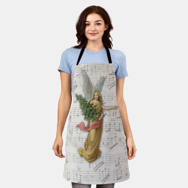 Delantal Hoja de Música Ángel del Árbol de Navidad Victoria (Gastado)