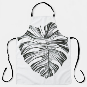 Delantal Hoja tropical. Planta de Monstera. Elemento natura