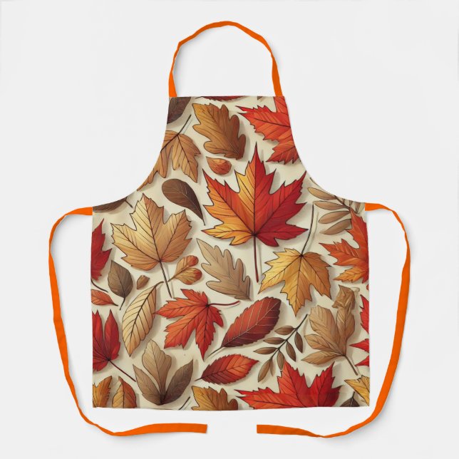 Delantal hojas clásicas de otoño (Anverso)