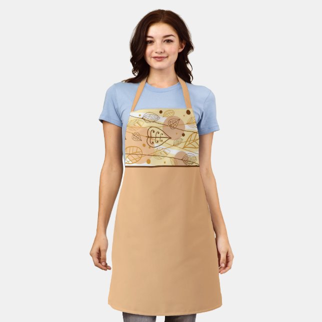 Delantal Hojas de Apron-Otumn (Gastado)