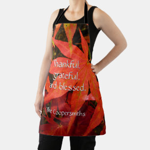 Delantal Hojas de arce de Crimson - Personalizadas