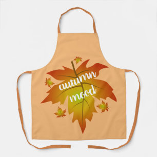 Delantal Hojas de arce en la tipografía de humor de otoño