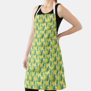 Delantal Hojas De Banano Y Patrón De Frutas