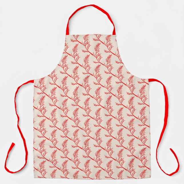 Delantal Hojas de cedro en un abril (Anverso)