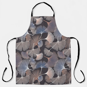 Delantal Hojas de Ginkgo: elegante patrón natural.