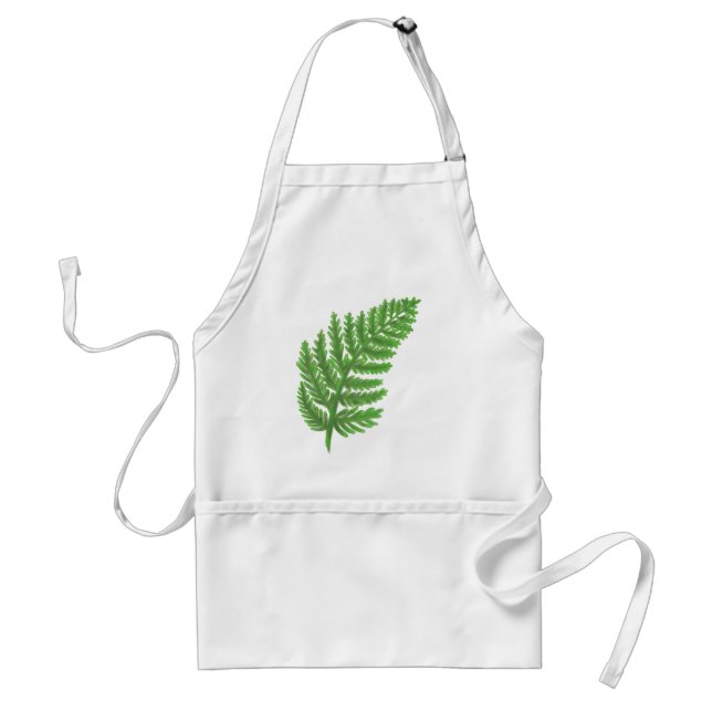 Delantal Hojas de helechos verdes forestales de bosques de  (Frente)