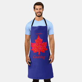 DELANTAL HOJAS DE MAPLE PINTADAS