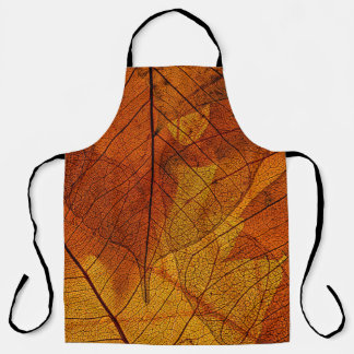 Delantal hojas de otoño en el detalle otoño, fondo, belleza