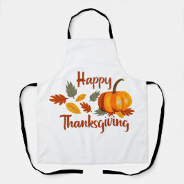 Delantal Hojas De Otoño Y Calabazas Felices Acción De Graci