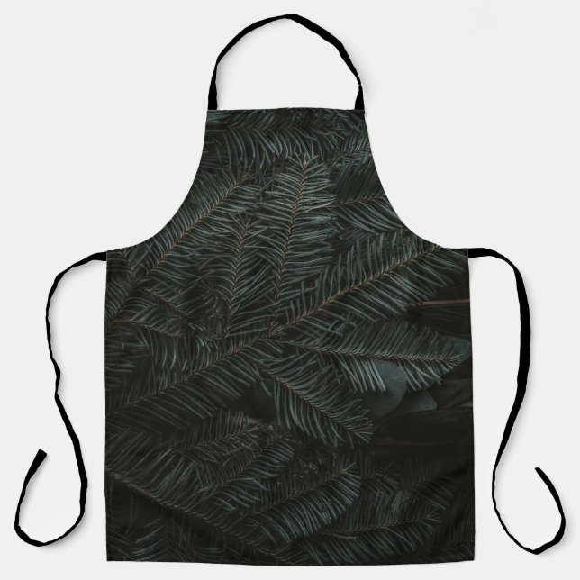 Delantal Hojas de pino verdes (Anverso)
