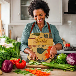 Delantal Hojas de roble otoñal de la época moderna del mile