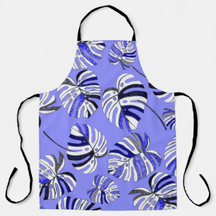Delantal Hojas tropicales coloridas, diseño de lujo moderno