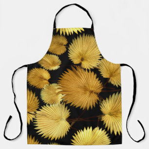 Delantal Hojas Tropicales Doradas: Elegancia de Licuala