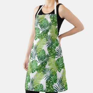Delantal Hojas tropicales verdes