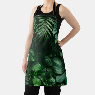 Delantal Hojas tropicales verdes exuberantes