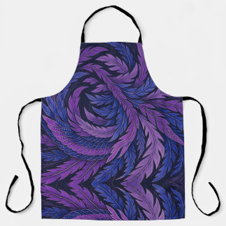 Delantal Hokusai Phoenix Apron | Purple　Japanese Art Feathe