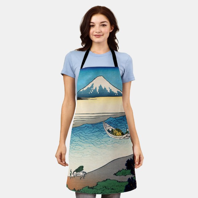 Delantal Hokusai - Río Tama en la provincia de Musashi (Gastado)