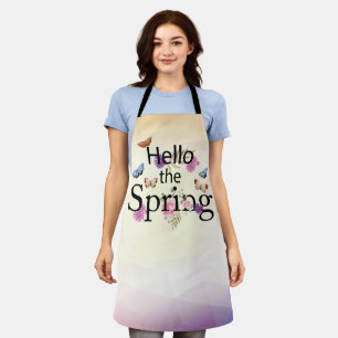 Delantal Hola, Aprón De Flores De Primavera