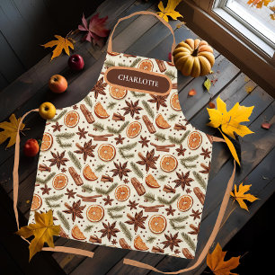 Delantal Hola Apron personalizado de otoño con nombre