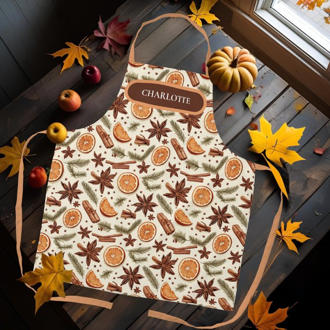 Delantal Hola Apron personalizado de otoño con nombre (Subido por el creador)
