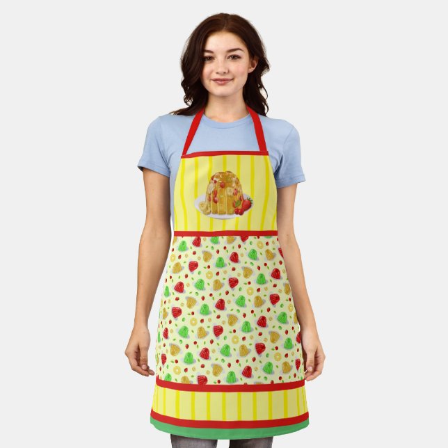 Delantal Hola Apron Rosa Jello Retro (Gastado)