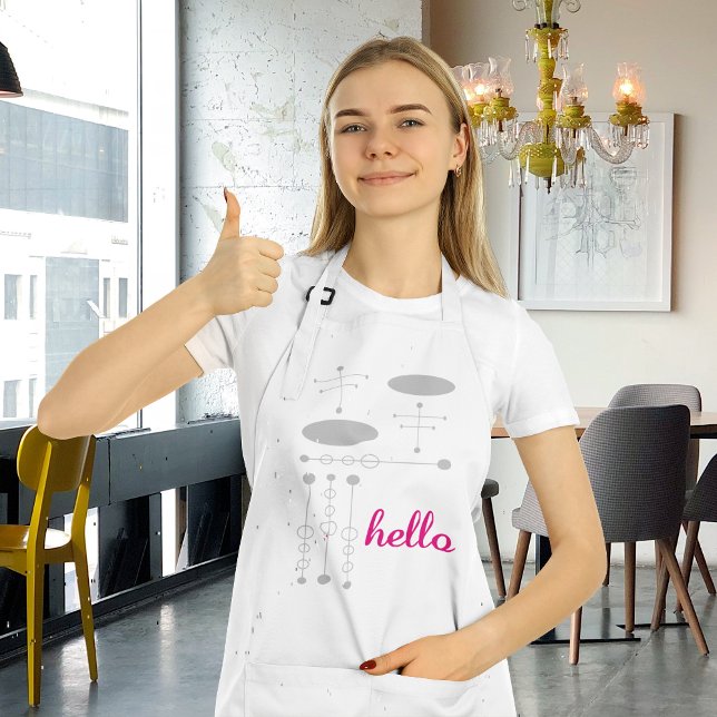 Delantal Hola Cute Colorful Hello Gifts (Subido por el creador)