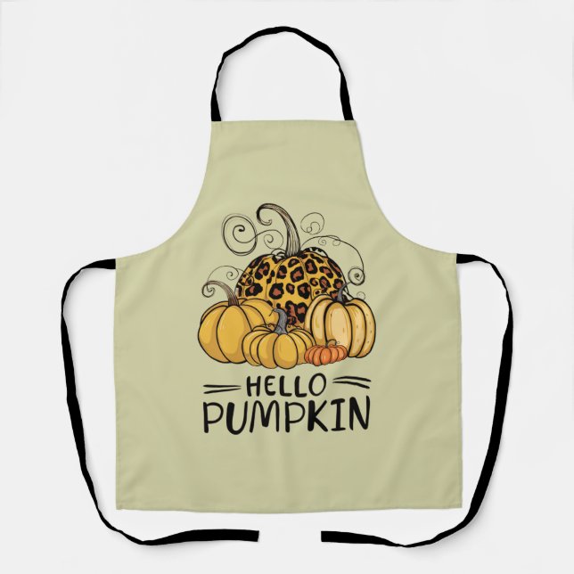 Delantal Hola Pumpkin Lover Fall Season Otoño Thanksgivin (Anverso)