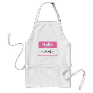 Delantal Hola Rosa Mi nombre es,<NAME>