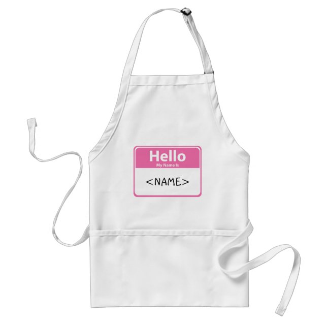 Delantal Hola Rosa Mi nombre es,<NAME> (Frente)