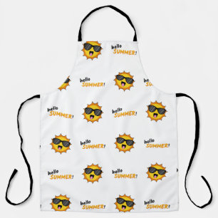 Delantal Hola Sol de verano con gafas de sol