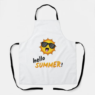 Delantal Hola Sol de verano con gafas de sol